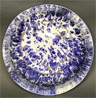 16" Blue Splatter Granite Metal Wash Bowl