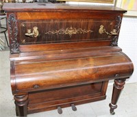 Vintage William Morley Upright Piano 47"H x 46"W