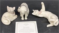 3 Lenox Ivory China Classics Cats