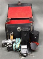 Canon Pellix Camera, 3 Lenses, Bag