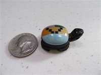 1.5" Miniature Turtle Inlaid Stone SW Figure