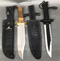 13" to 14” Large Knives w/ Sheaths