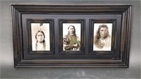 13" x 23” Framed Prints of 3 Indian Chiefs