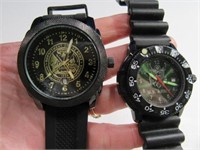 (2) Modern US ARMY Themed Wrist Watches EXC