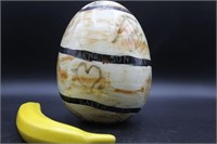 Unusual Ceramic Egg-Shaped Sculpture