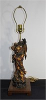 Chinese Figural Lamp 27" Tall