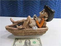 ShadeTree Creations Drunk Cowboy in Boat Figure