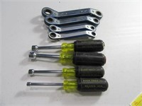 (8) Hand Tools~ (4) KLEIN Nut Drivers & (4) Ratcht
