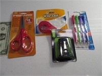 (4) New Office Scissors~Pens~Sharpener~Whiteout