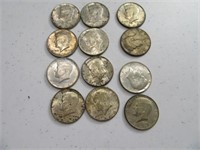 (8) 1964 Silver Half Dollars + (4) 40% Silver Half