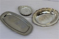 Trio Silver Plate Serving Platters