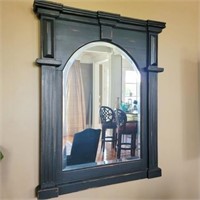 Beveled Mirror with Window Frame Style
