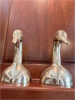 Brass Duck Andirons