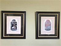 Matted Pair of Frames with Ginger Jar Art