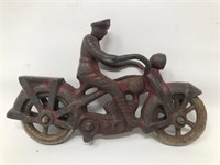 Vintage Hubley Cast Iron Motorcycle and Driver