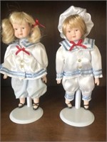 Sailor Boy and Girl Porcelain Dolls