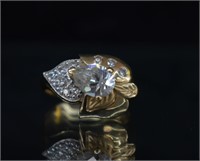 10k Gold White Stone Ring