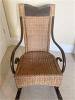 Pier One Bent Wood and Wicker Rocking Chair