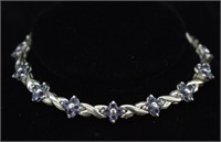 Sterling Silver Tanzanite Bracelet