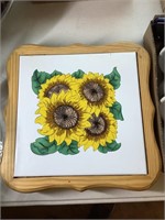 3 sunflower pot rests
