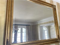 Beveled Mirror in Gold Toned Frame