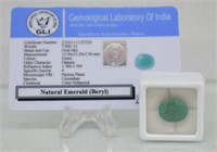 7.6ct Color Enhanced Earth Mined Natural Emerald