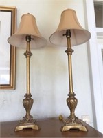 Pair of Gold Toned Lamps