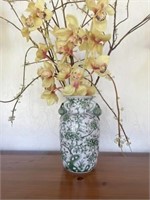Urn Style Vase with Faux Arrangement