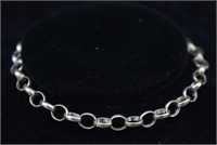 Sterling Silver O Link Bracelet