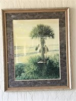 Framed Palm Tree Artwork
