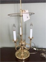 Baldwin Brass 3 Arm French Horn Style Table Lamp