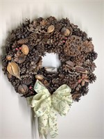 15” pinecone wreath