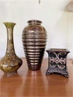 Brown/ Metallic Vases