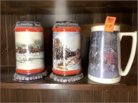 2 Budweiser steins, “An American Traditions