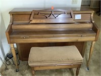 Wurlitzer piano with bench