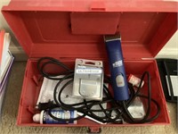 Tool box with ultra edge trimmers and attachments