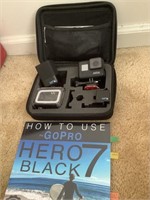 Hero 7 Black GoPro and attachments with user