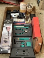 PH meter, pocket knives, drive pin punches, head