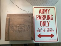 Jack Daniels box and army sign