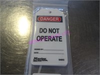 LOT, 2 PACKS/12 PCS "DO NOT OPERATE" TAGS
