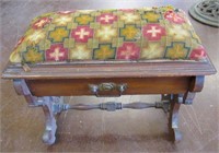 Antique Foot Stool w/ Drawer