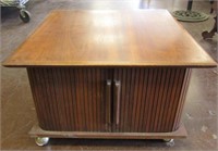 25 x 25 x 16" Small Rolling Wood Cabinet