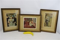 Vintage Framed Henri de Toulouse-Lautrec prints