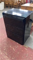 Lane black lacquered chest of drawers