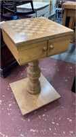 Pedestal wooden game table