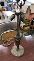 Antique metal table lamp