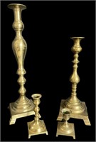 Selection of Brass Candlesticks