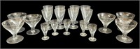 Assortment of Etched Glass Drinkware