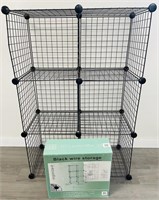 Pair of Six Cube Wire Storage Systems