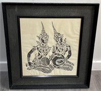 Framed Thai Paper Art